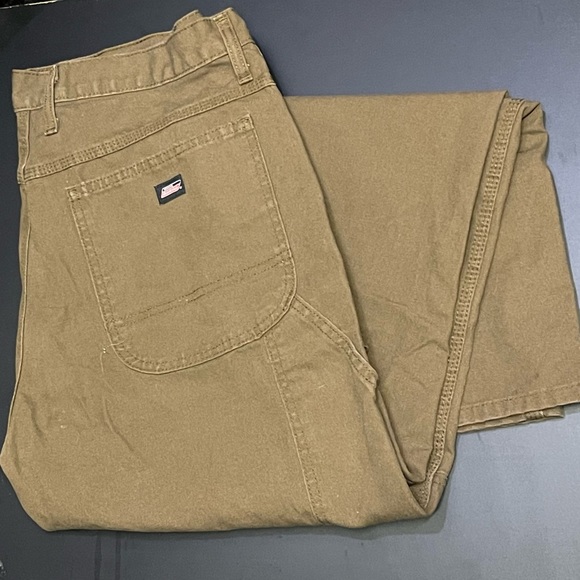 Men’s Relaxed Fit Straight Leg Heavyweight Duck Carpenter Pants, Brown Duck - Picture 13 of 14